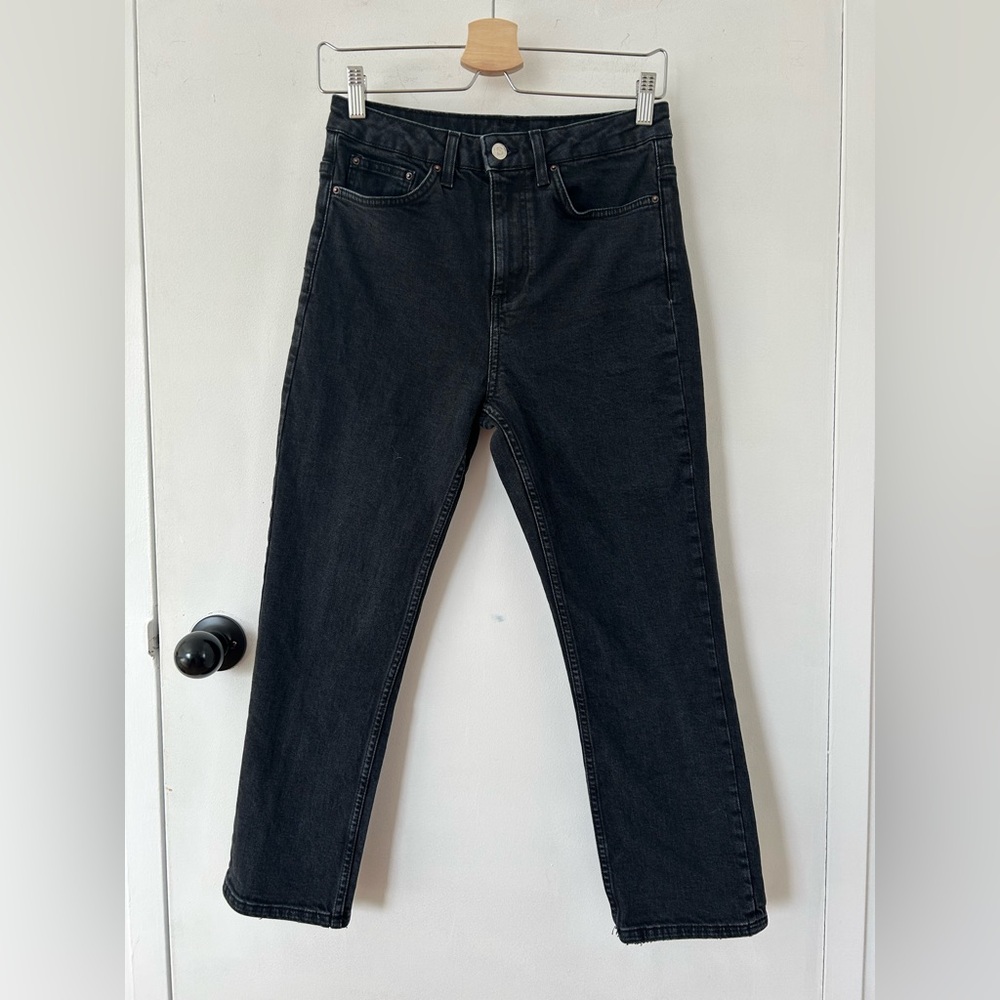 TOPSHOP BLACK DENIM JEANS SIZE 28W 30L